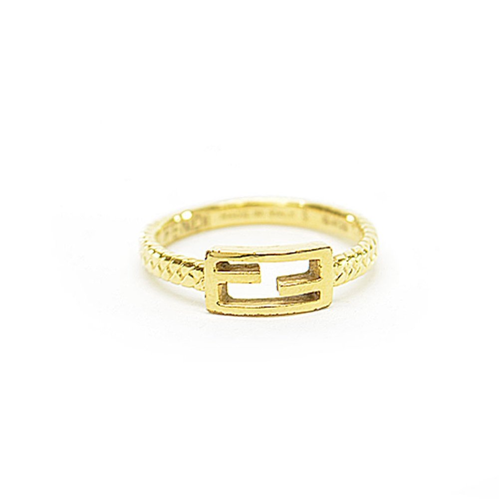 Fendi FENDI ring baguette gold metal material ladies Size 6 GUC